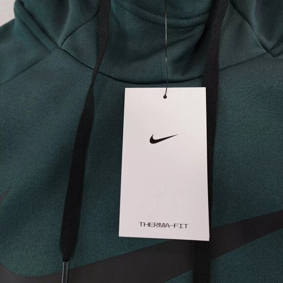 Nike Therma-fit Sweatsuit Men's Size L/XL Fleece 2 PC Tracksuit Green/Black NWT - Picture 3 of 10